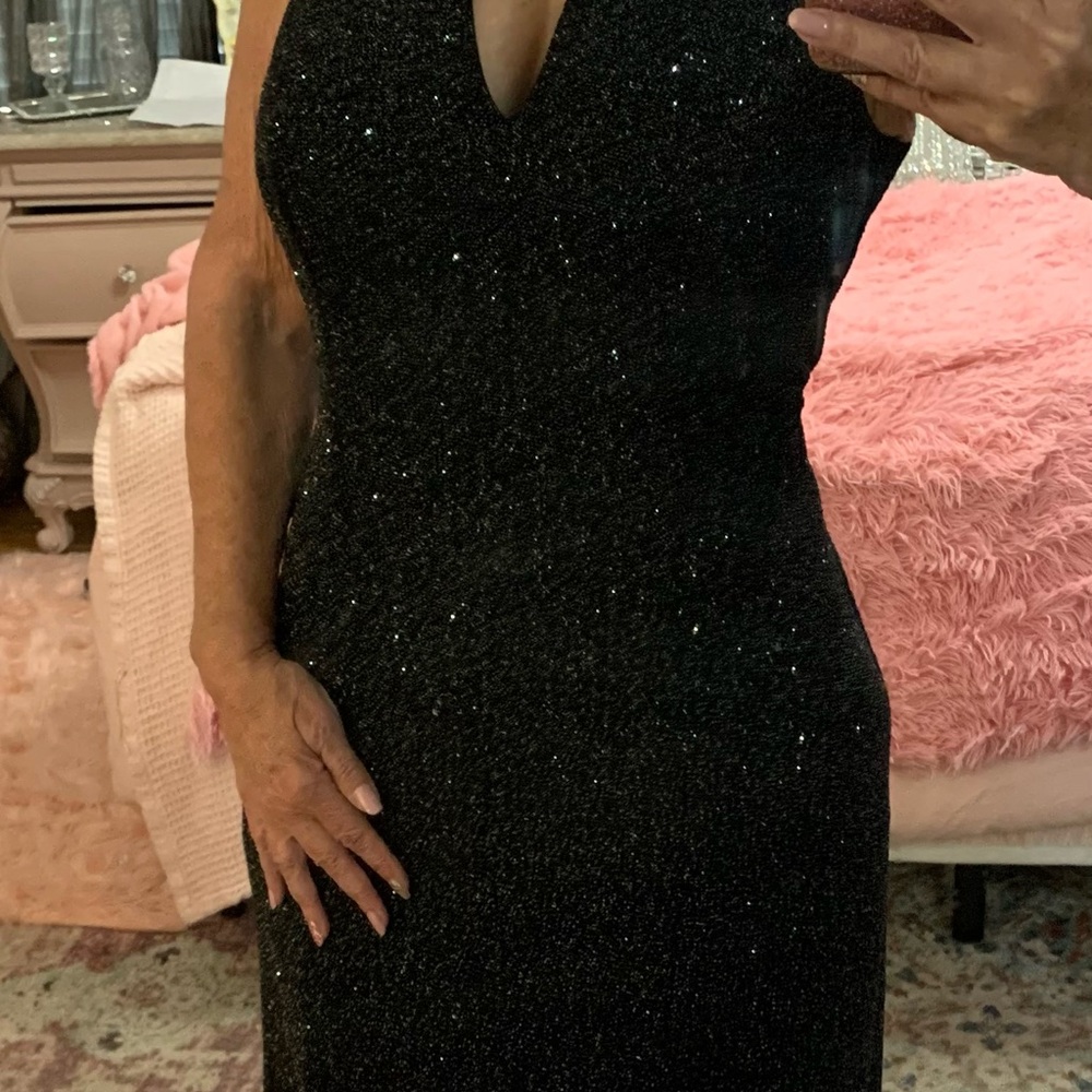 14W Plus size Sparkly Black  Mermaid Style evening dress